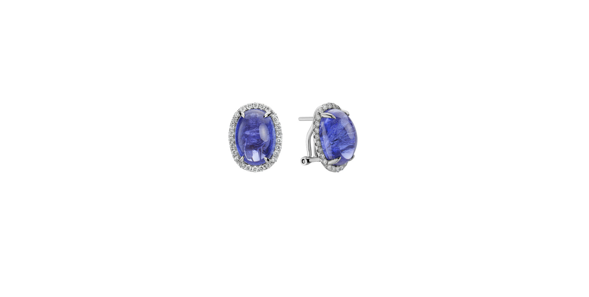 Diamond earrings with Tanzanite Mephisto Secret