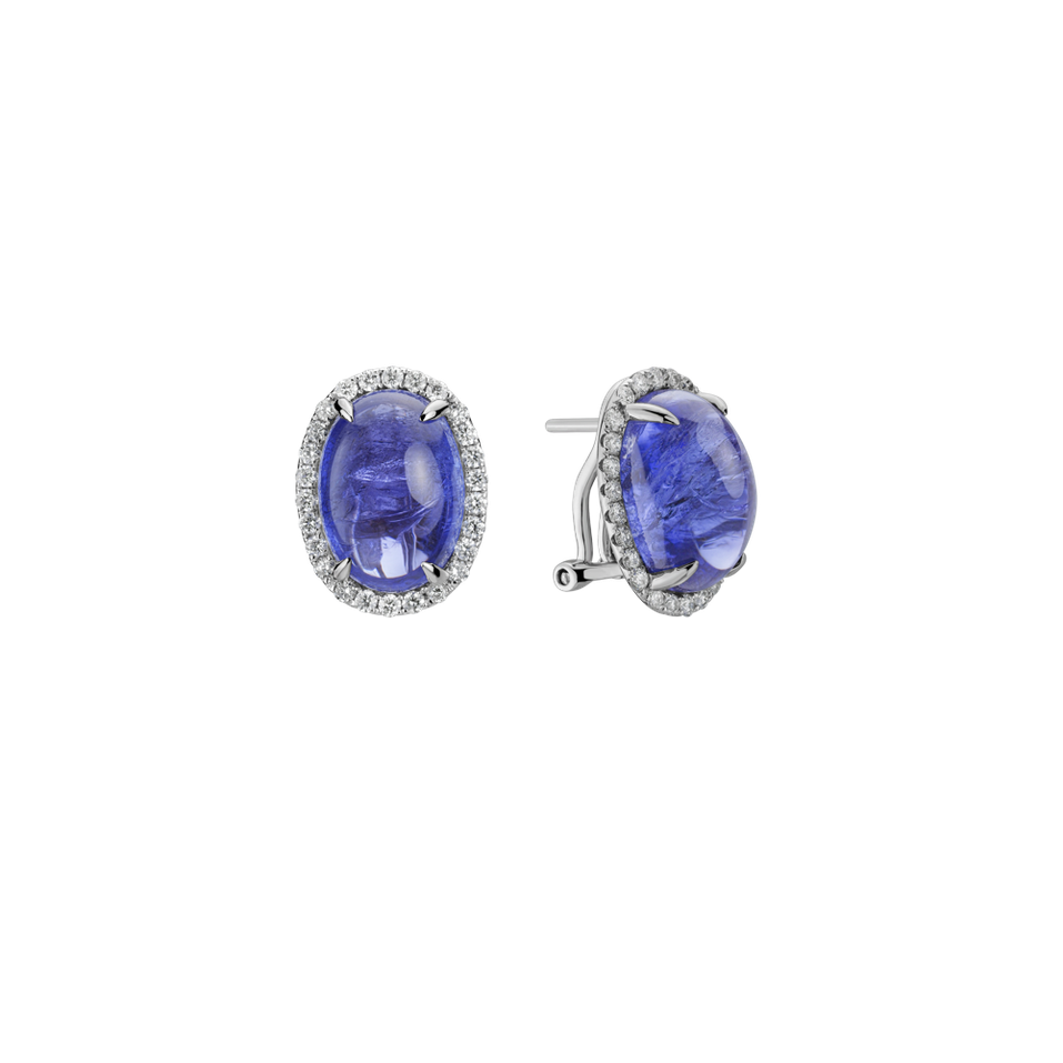 Diamond earrings with Tanzanite Mephisto Secret