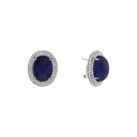 Diamond earrings with Tanzanite Mephisto Passion
