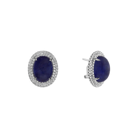 Diamond earrings with Tanzanite Mephisto Passion