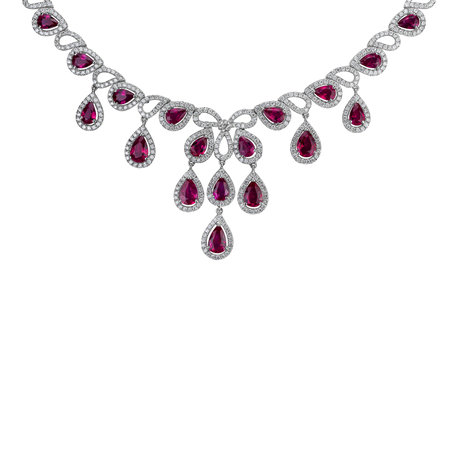 Diamond necklace with Ruby Renaissance Eminence