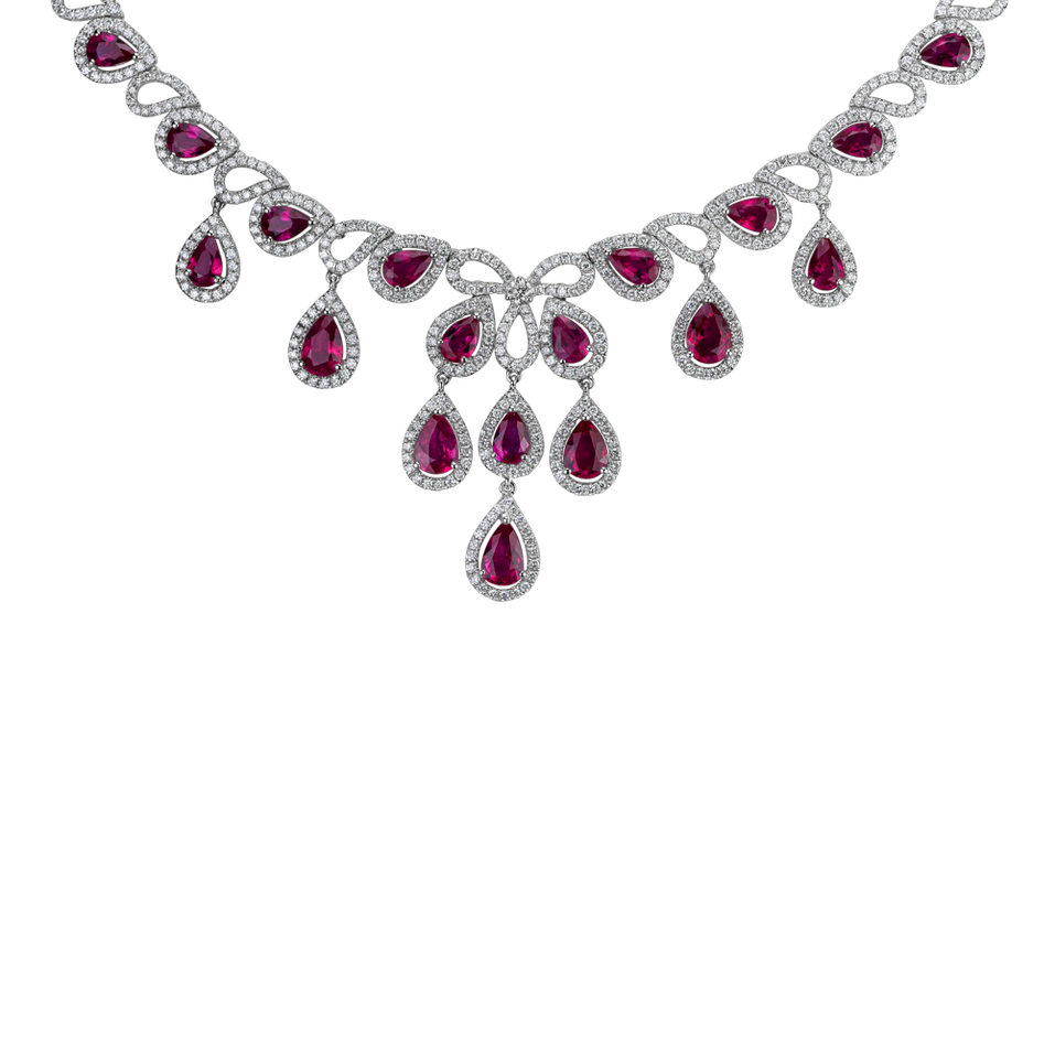 Diamond necklace with Ruby Renaissance Eminence