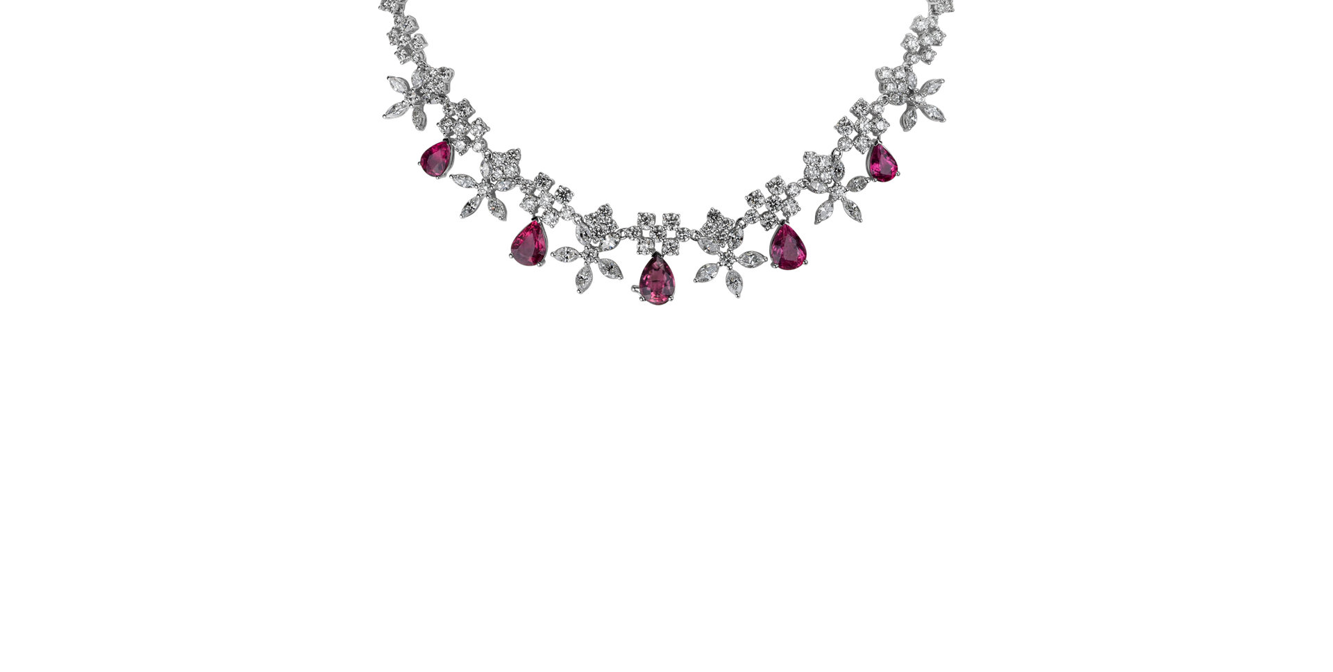 Diamond necklace with Tourmalíne Paradise Queen