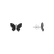 Earrings with black and white diamonds Butterfly Message3