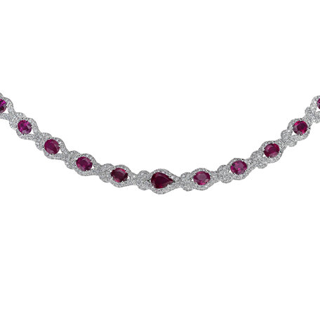 Diamond necklace with Ruby Renaissance Miracle