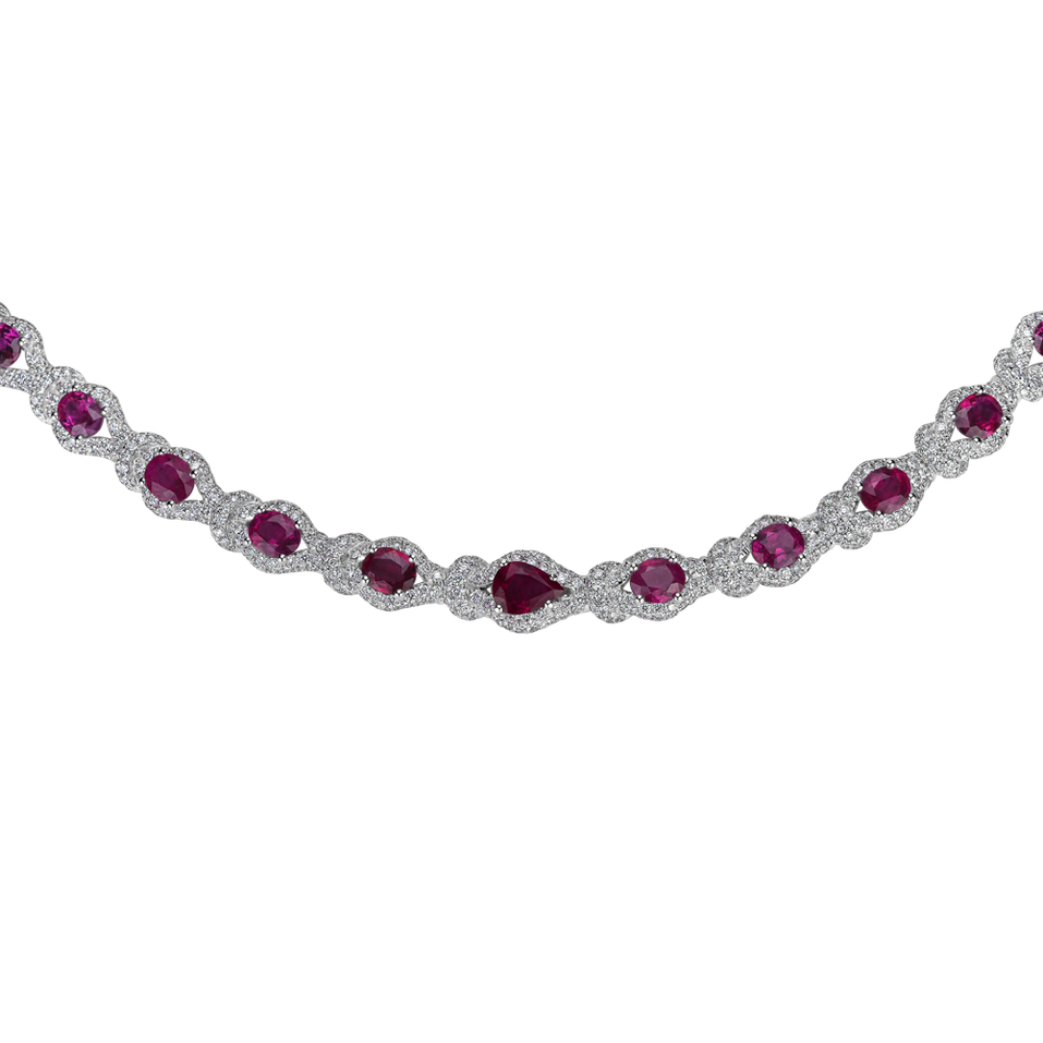 Diamond necklace with Ruby Renaissance Miracle