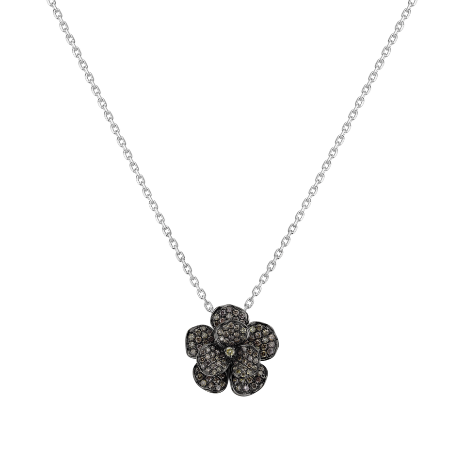 Ring with brown diamonds Baroque Rose