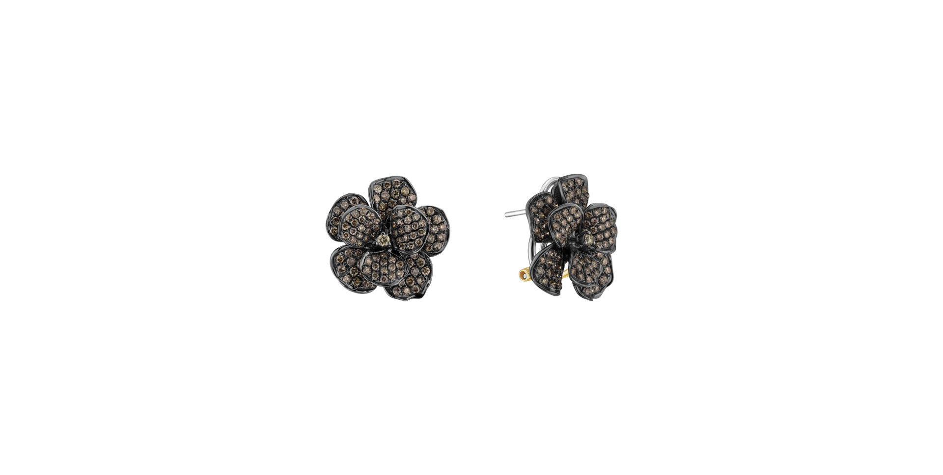Earrings with brown diamonds Sinful Magnolia