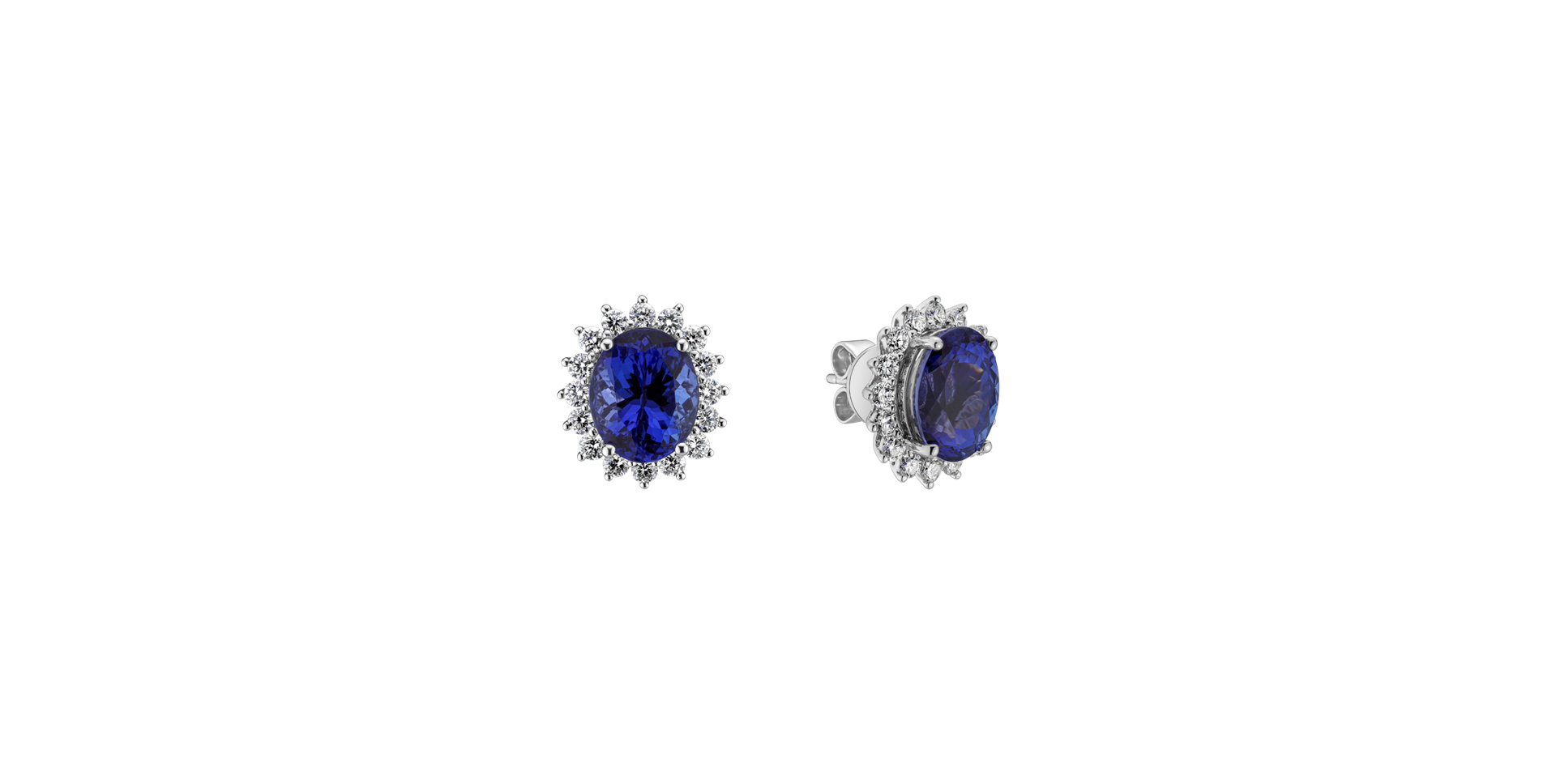 Diamond earrings with Tanzanite Queen Empire