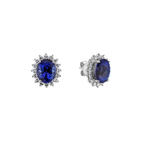 Diamond earrings with Tanzanite Queen Empire