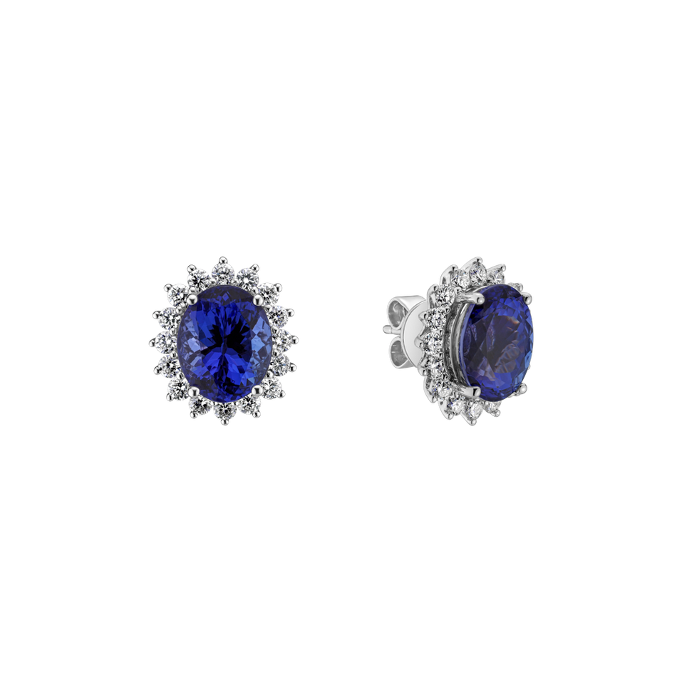 Diamond earrings with Tanzanite Queen Empire
