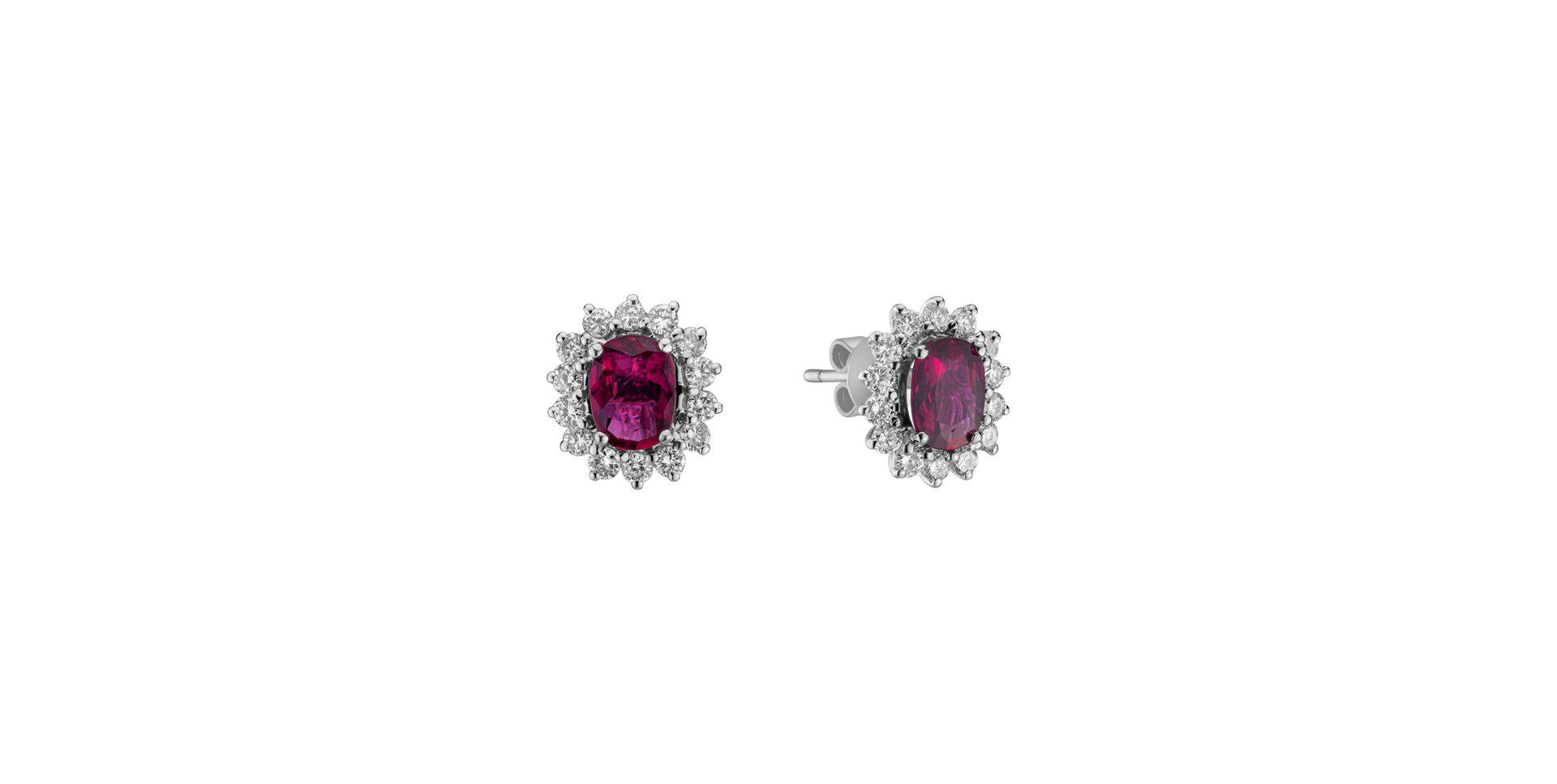 Diamond earrings with Ruby Desire Star