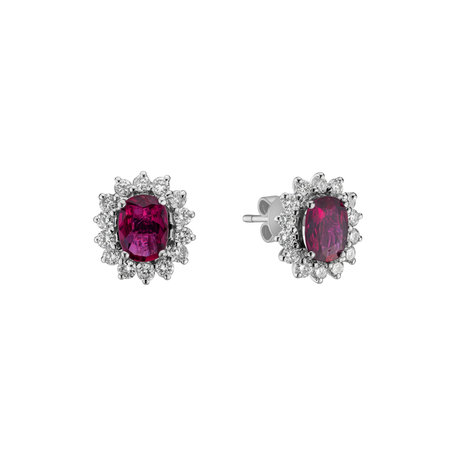 Diamond earrings with Ruby Desire Star