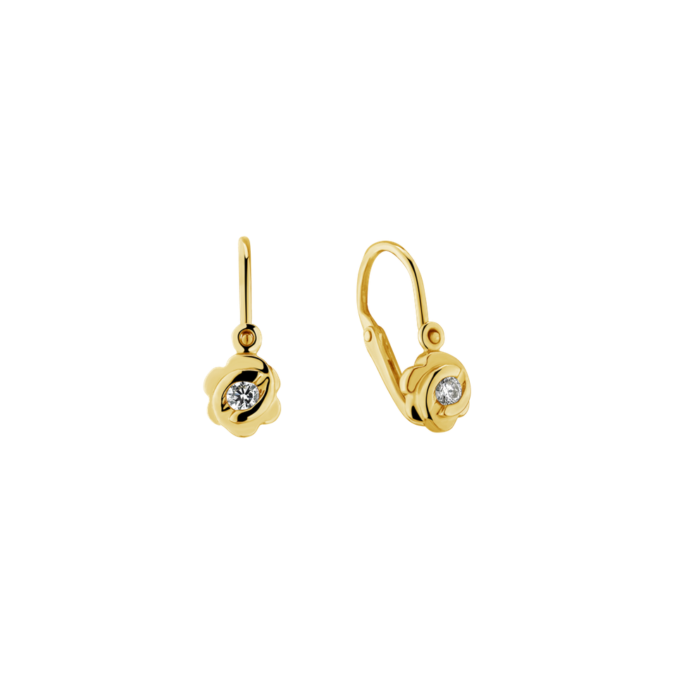 Children's diamond earrings Blummen