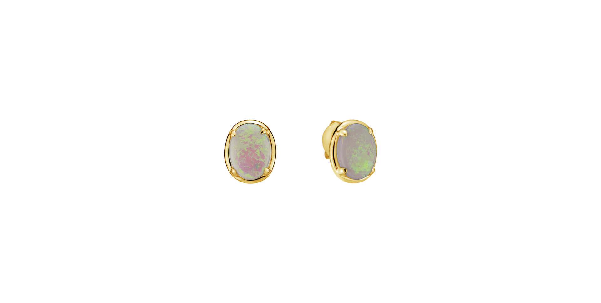 Earrings with Opal Iceberg