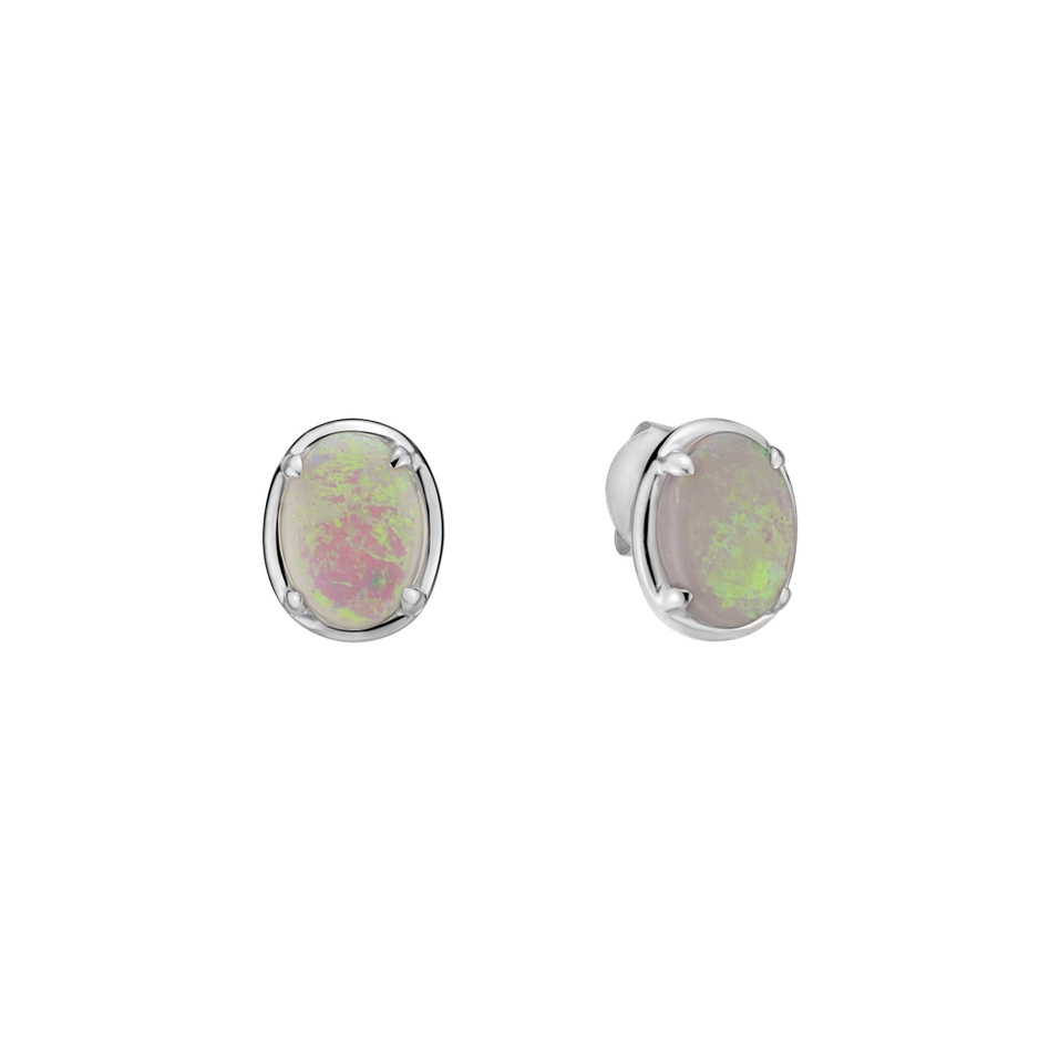 Earrings with Opal Iceberg