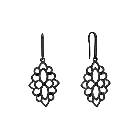 Earrings with black diamonds Folk Heritage