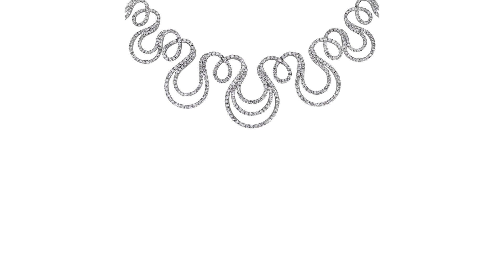 Diamond necklace waves of happiness