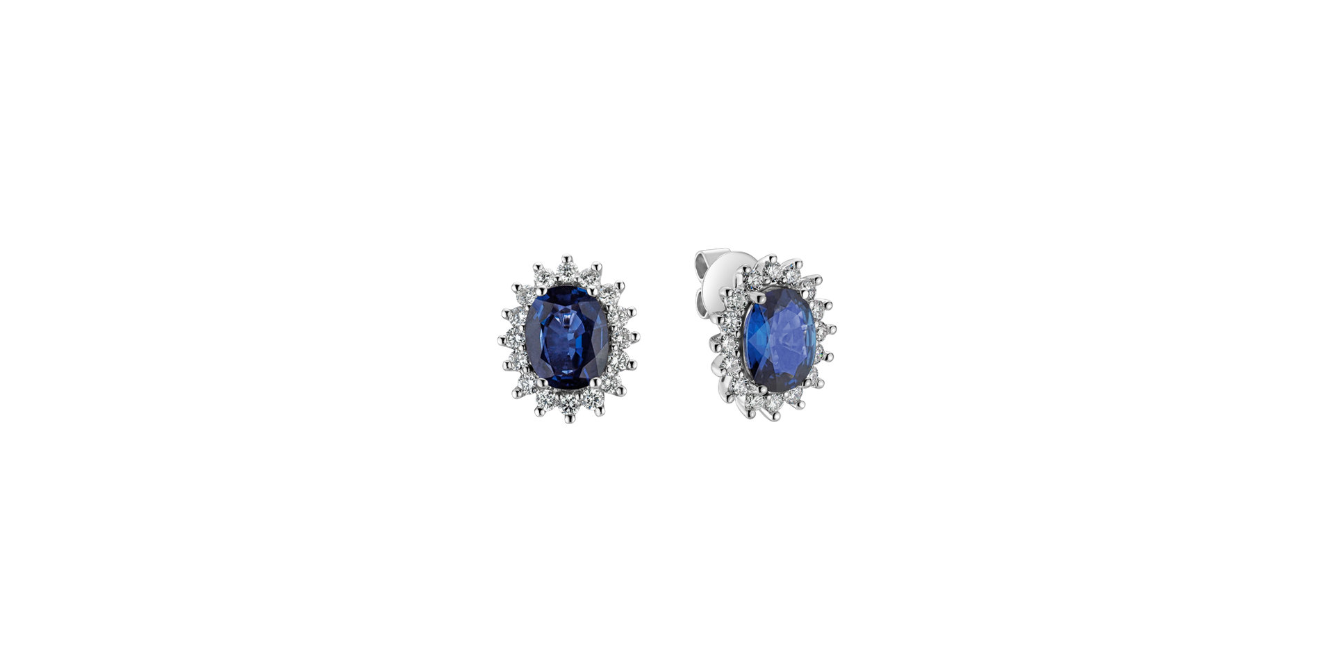 Diamond earrings with Sapphire Monarch Dream