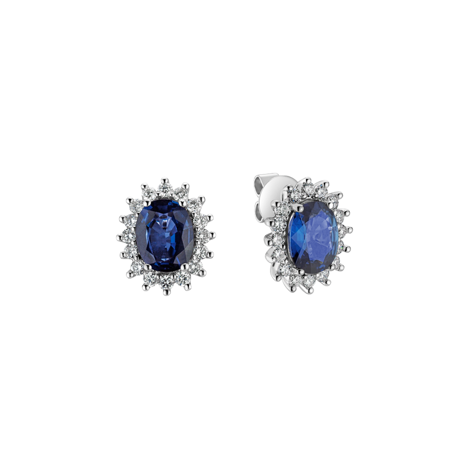 Diamond earrings with Sapphire Monarch Dream