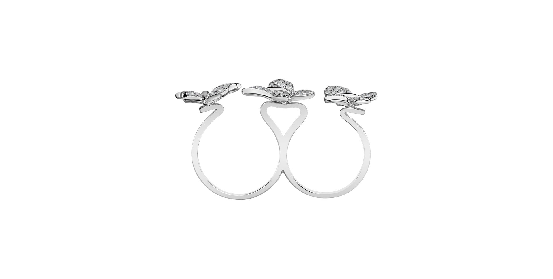 Diamond ring Three Butterflies