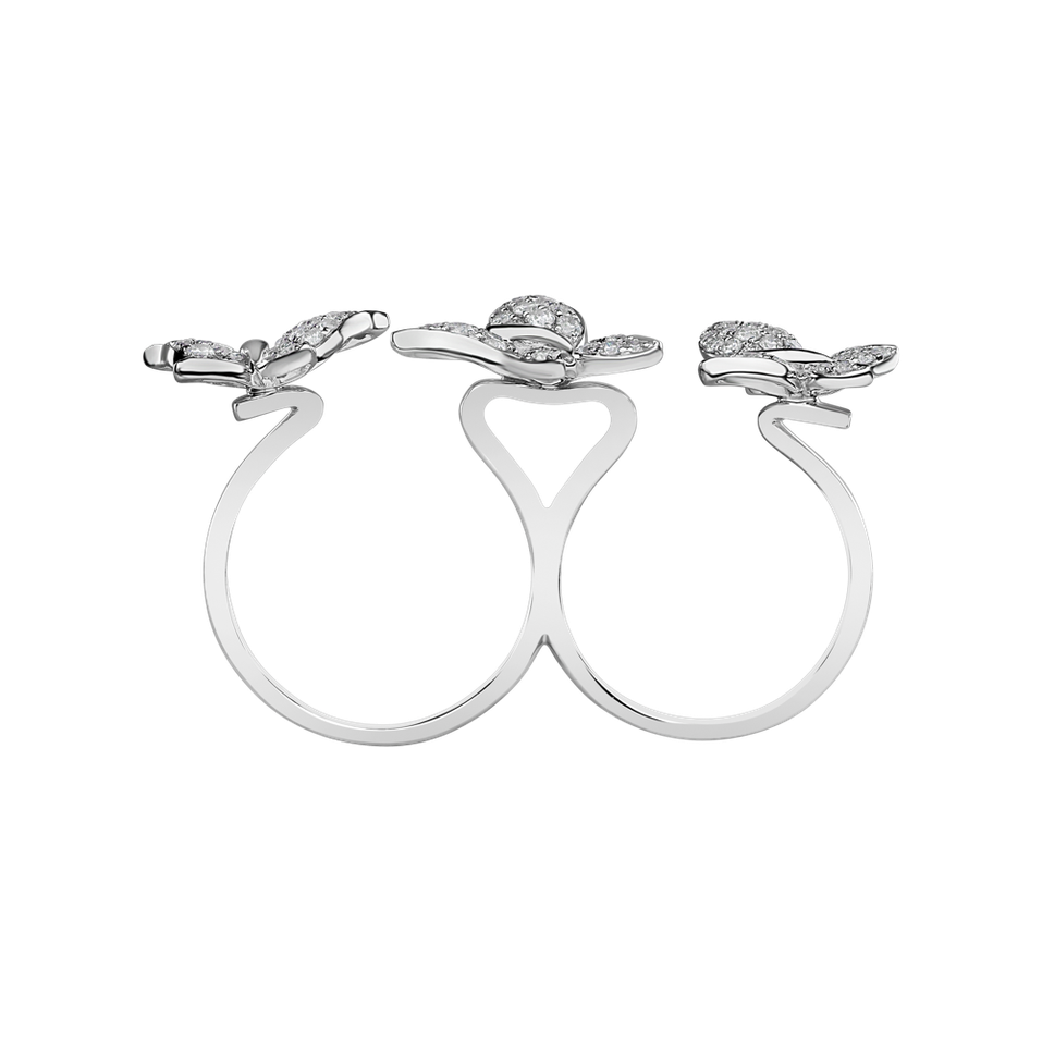 Diamond ring Three Butterflies