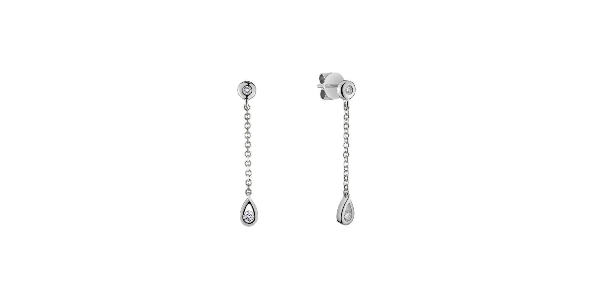 Diamond earrings Love Waterfall