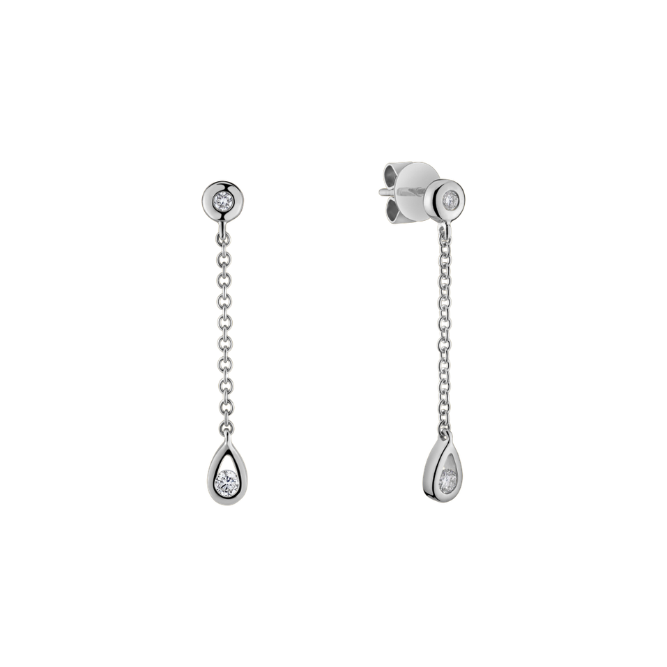 Diamond earrings Love Waterfall
