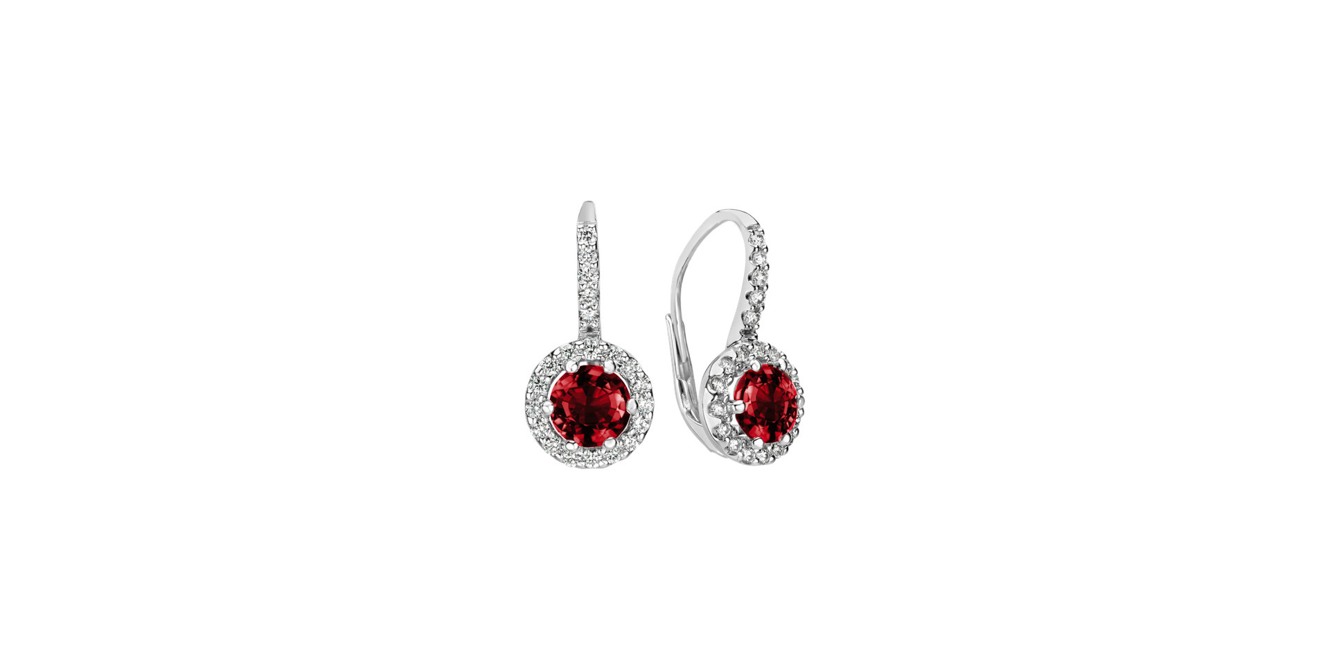 Diamond earrings with Ruby Orion Duchess