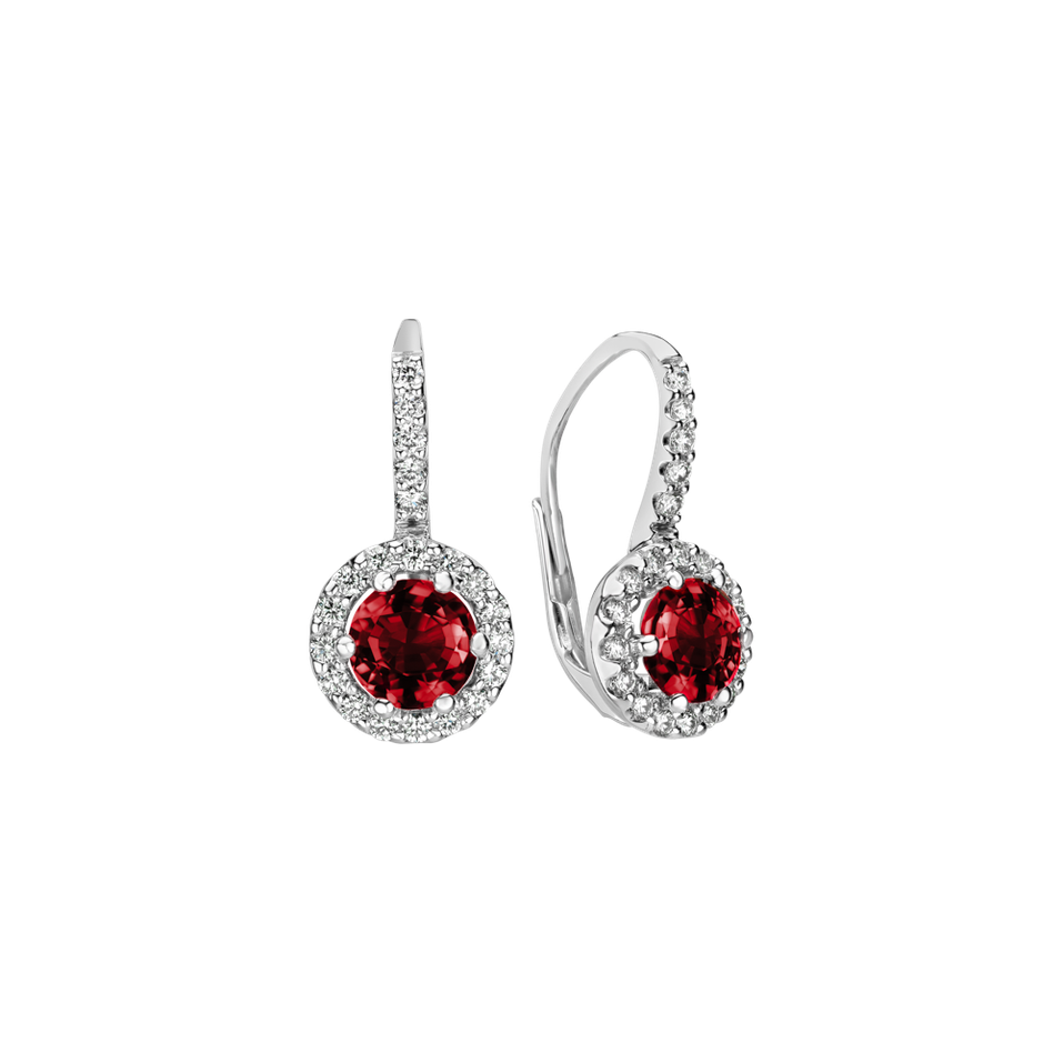 Diamond earrings with Ruby Orion Duchess