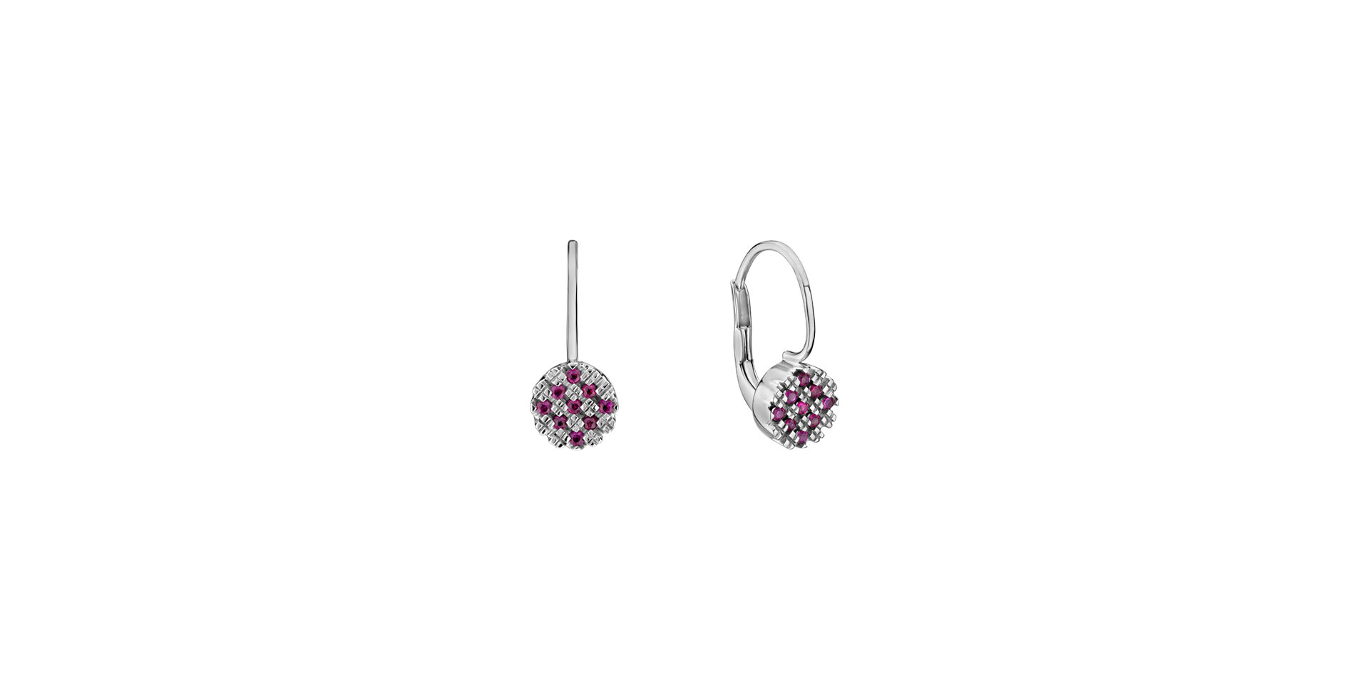 Earrings with Ruby Witching Mosaic