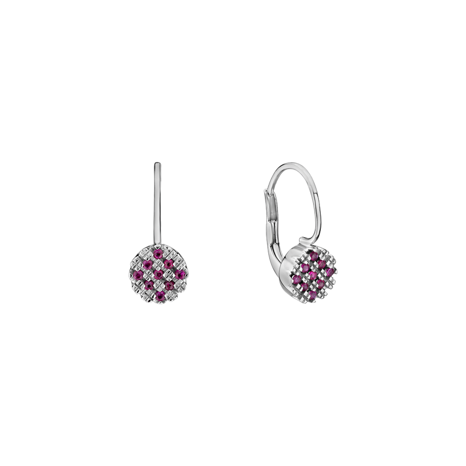 Earrings with Ruby Witching Mosaic