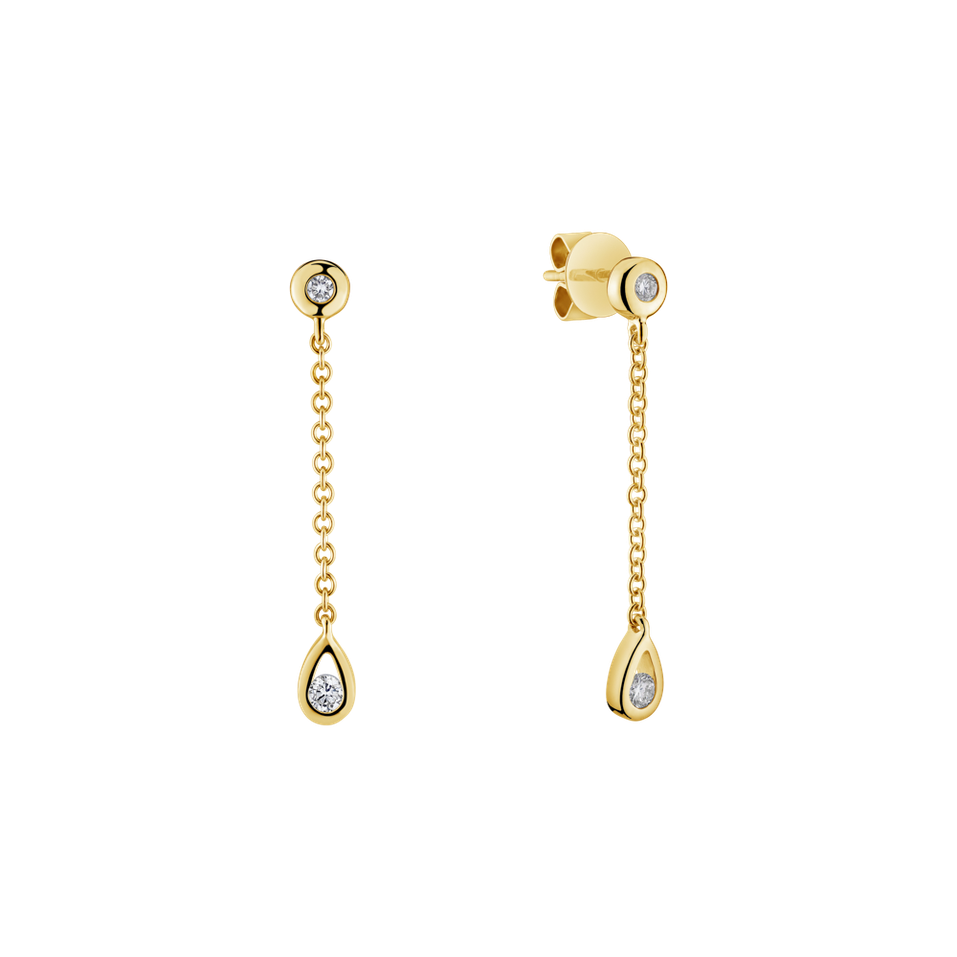 Diamond earrings Love Waterfall