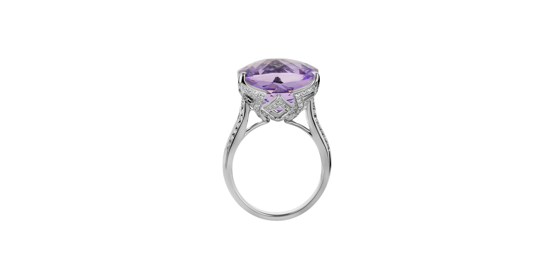 Diamond rings with Amethyst Czarina Love