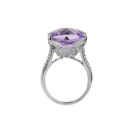 Diamond rings with Amethyst Czarina Love