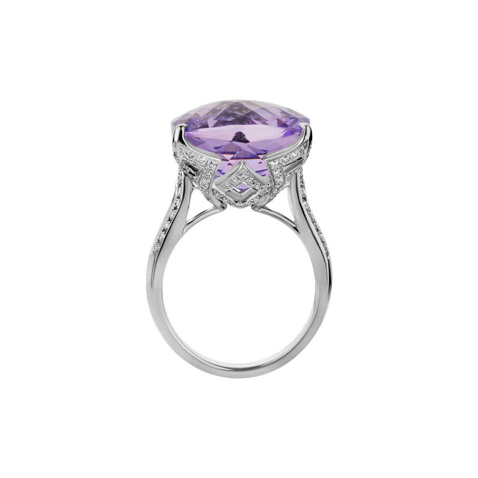Diamond rings with Amethyst Czarina Love