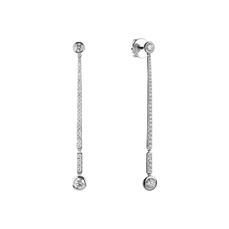 Diamond earrings Glittering Flame