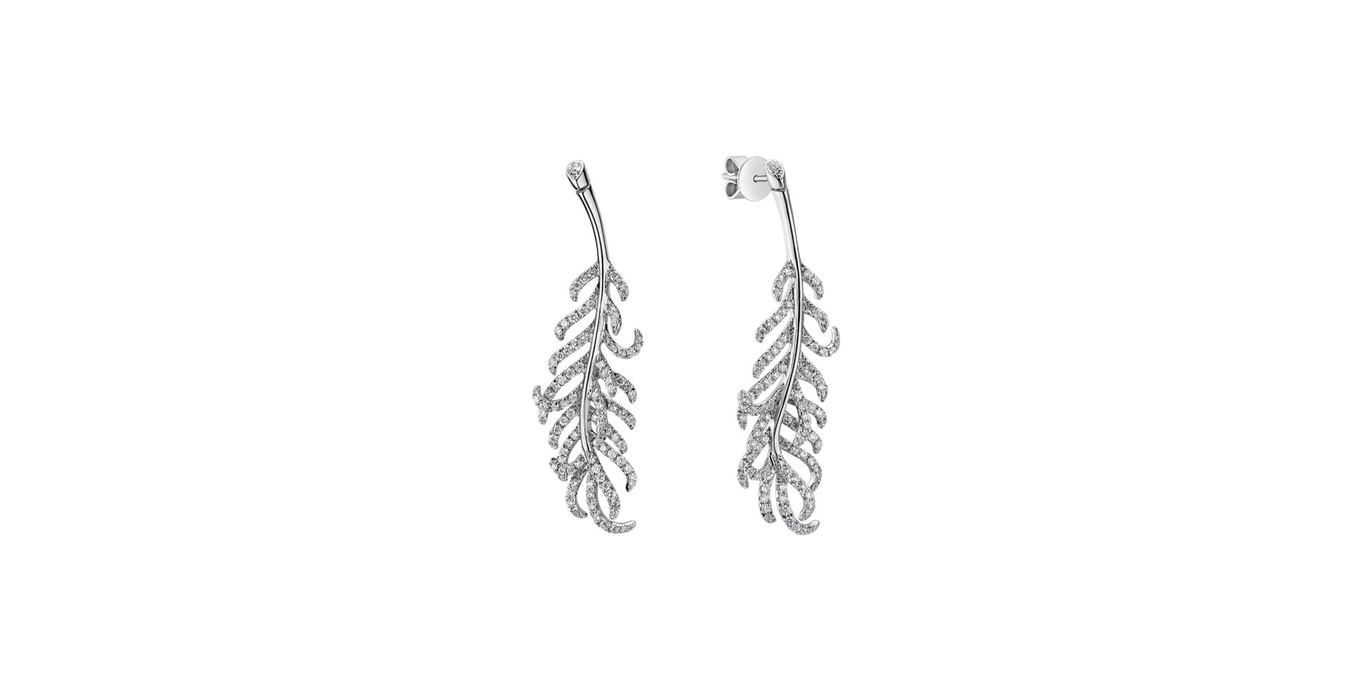 Diamond earrings Dream Feather