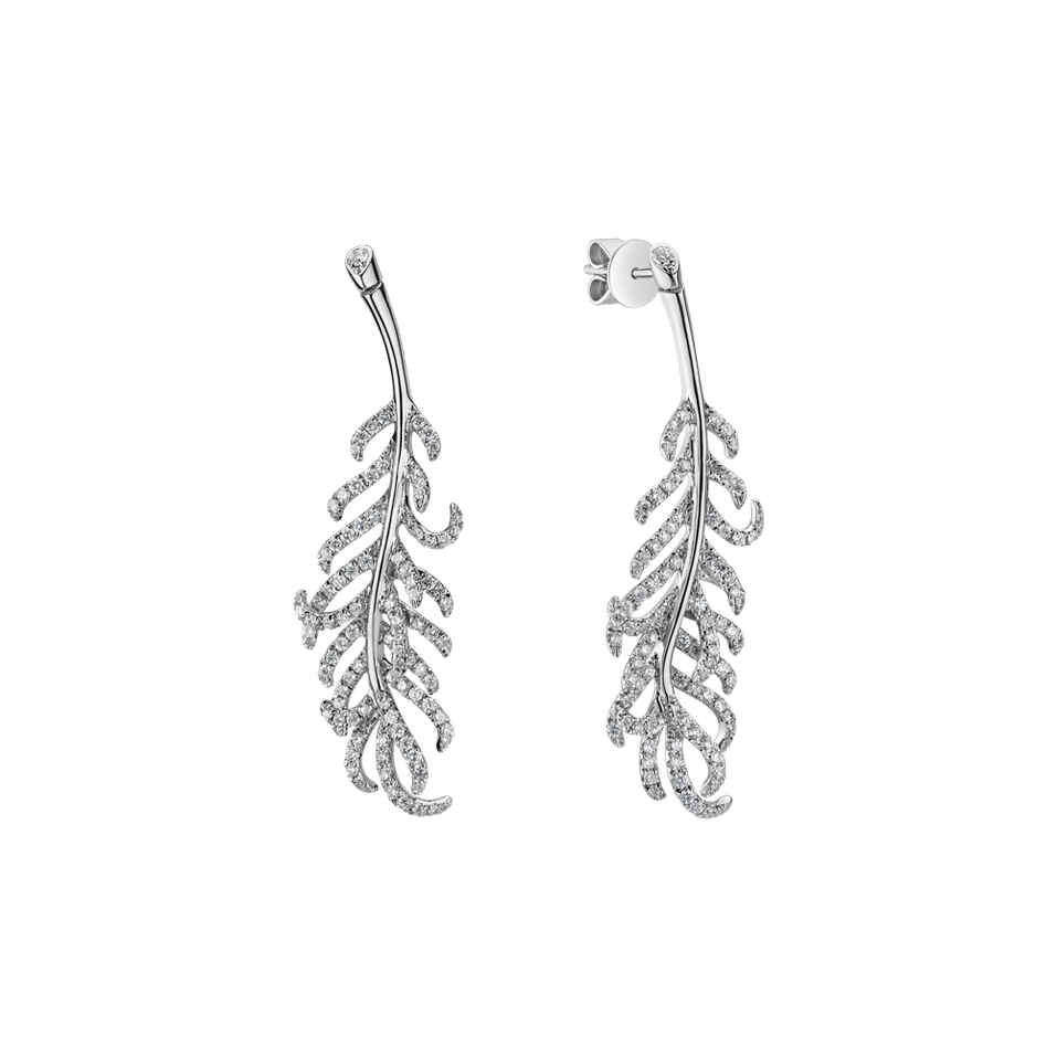 Diamond earrings Dream Feather