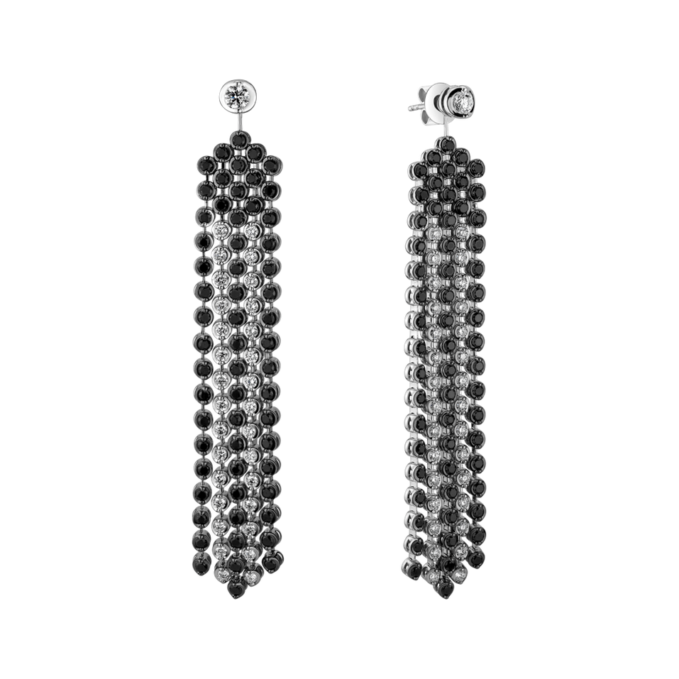 Earrings with black and white diamonds Theophilus