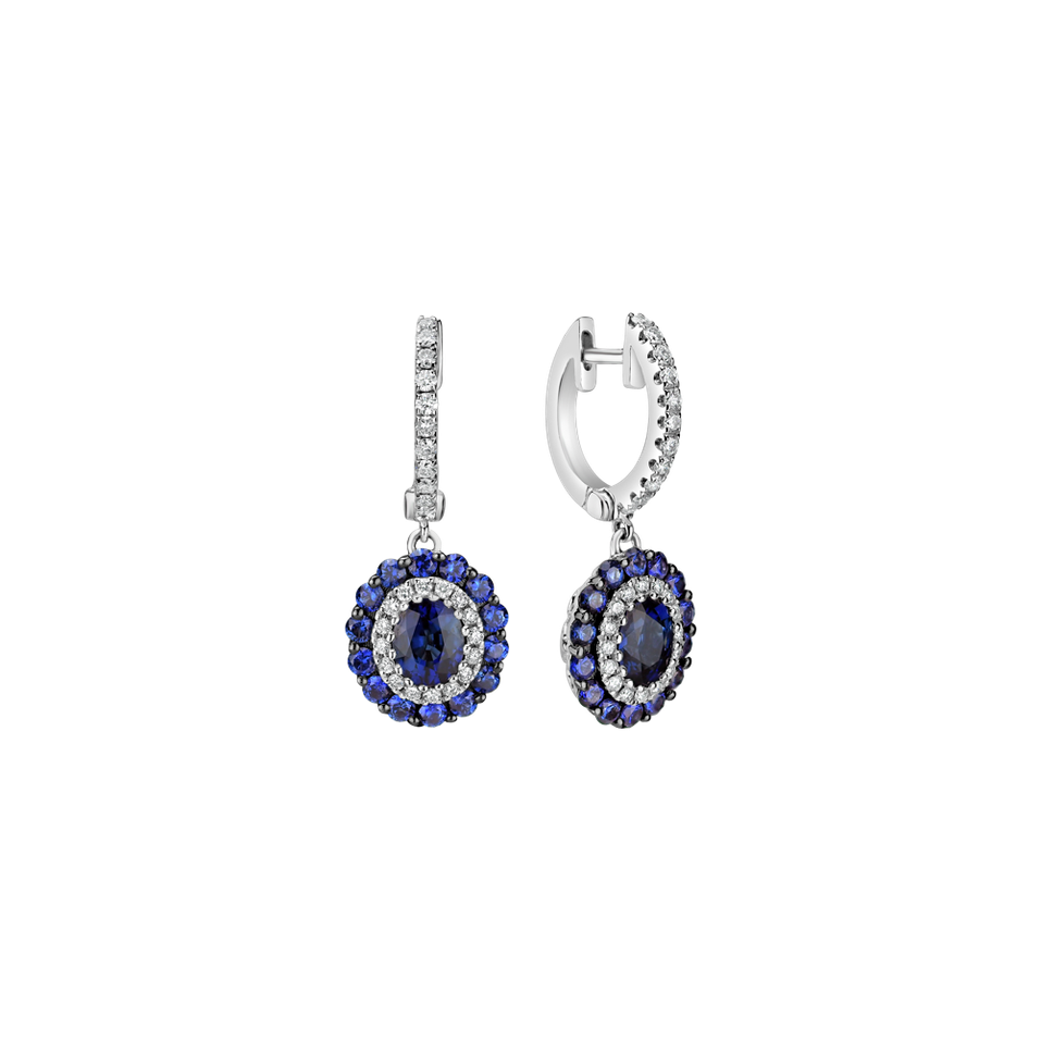 Diamond earrings and Sapphire Courage