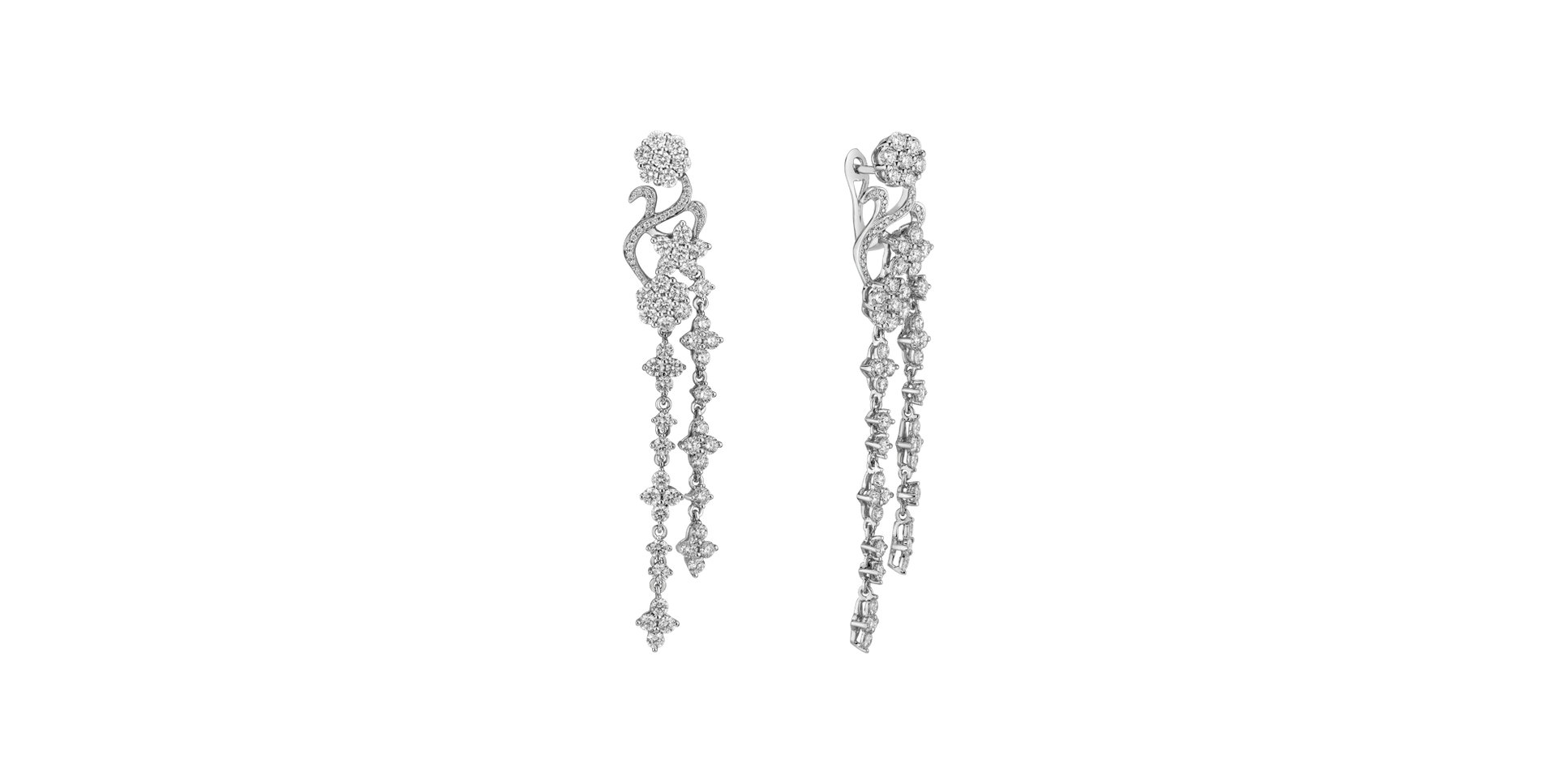 Diamond earrings Moonlight Flowers