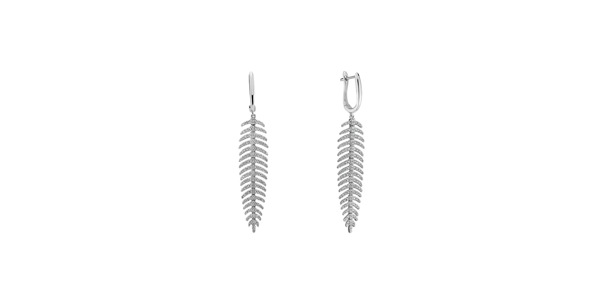 Diamond earrings Galaxy Feather