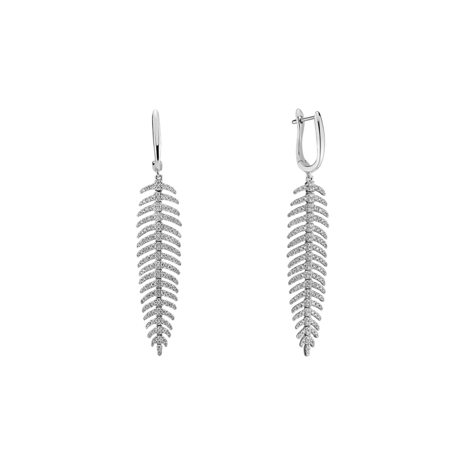 Diamond earrings Galaxy Feather