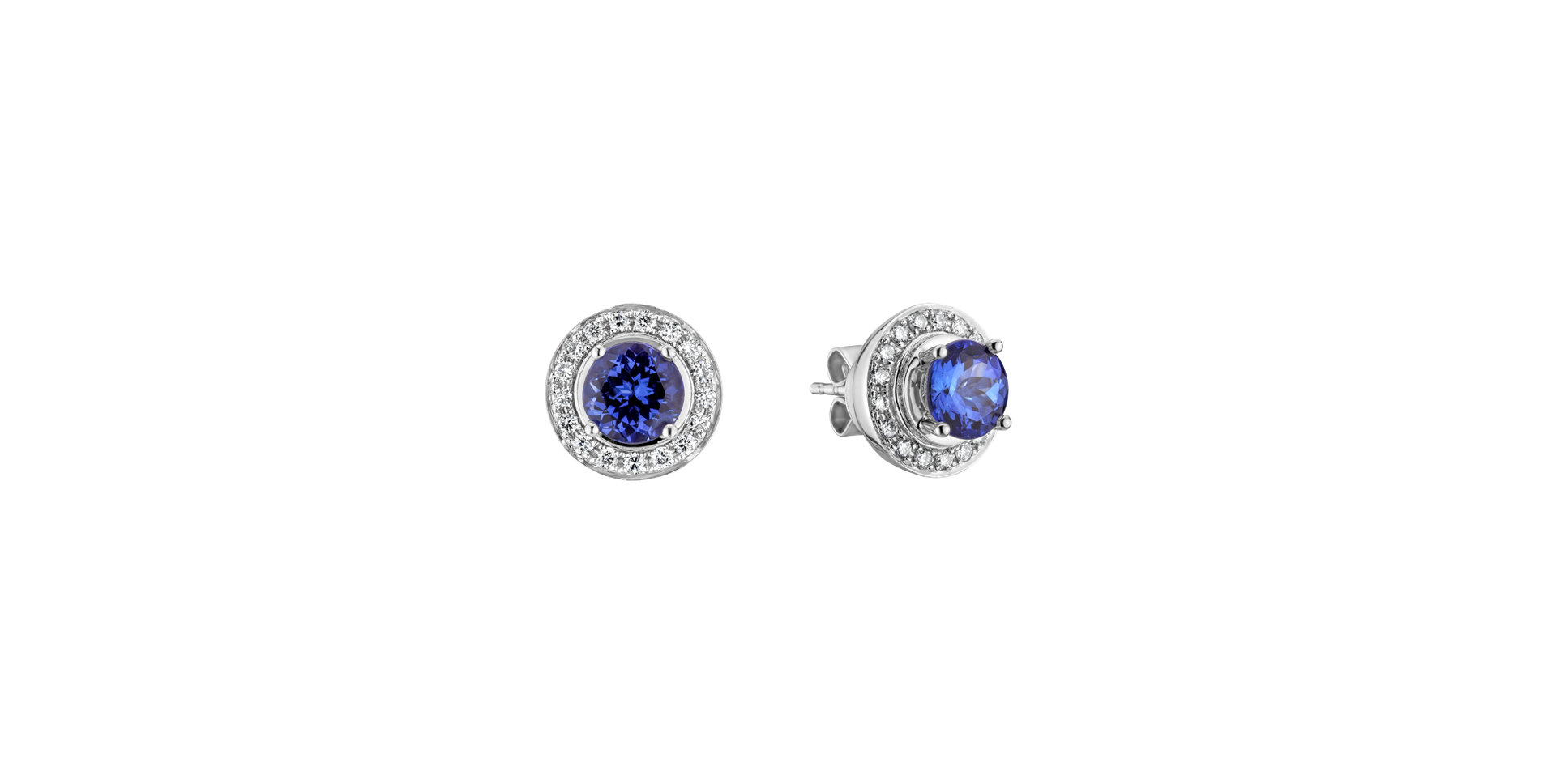 Diamond earrings with Tanzanite Ayla