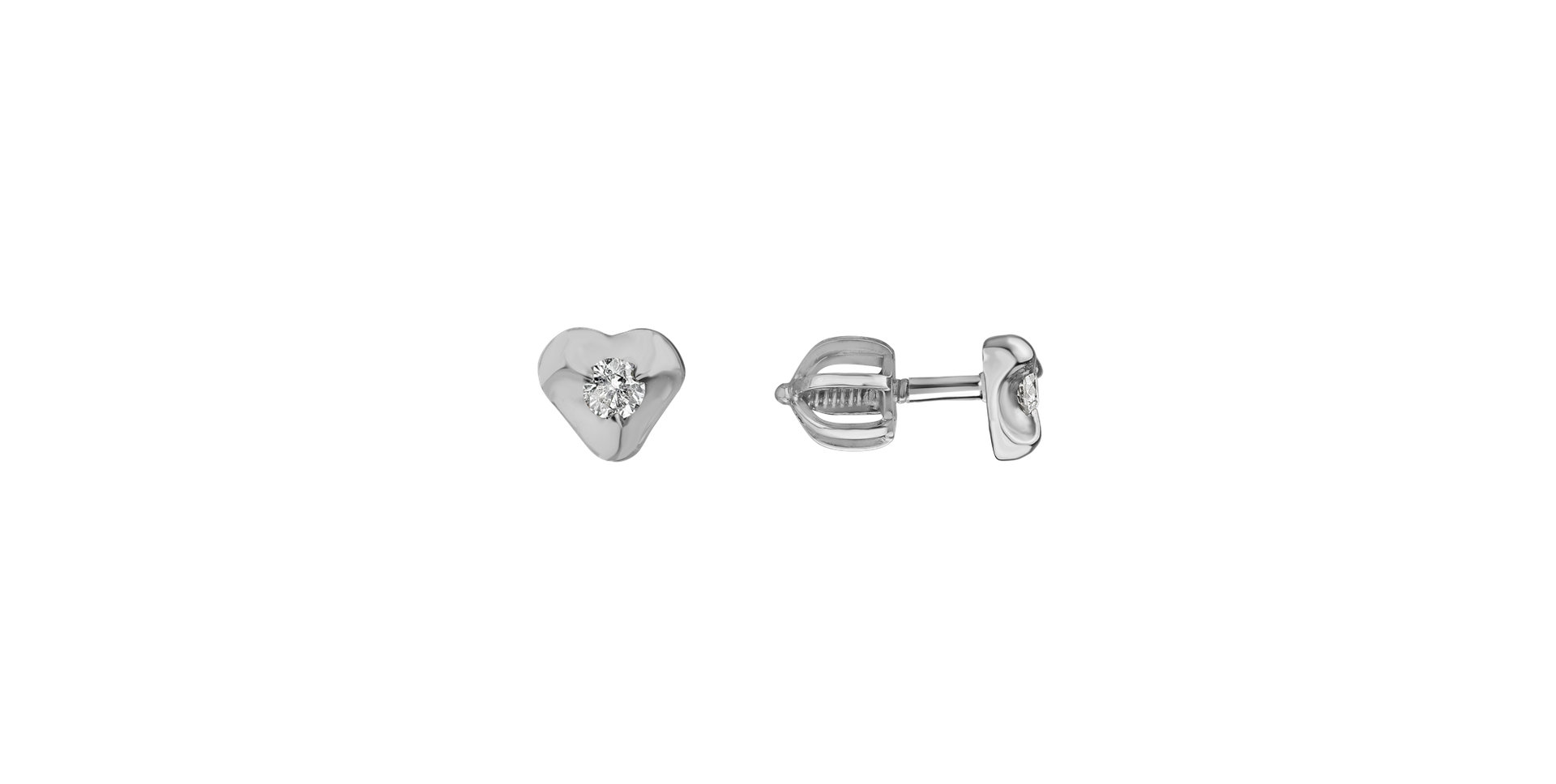 Diamond earrings Full Hearts