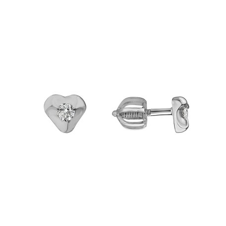 Diamond earrings Full Hearts