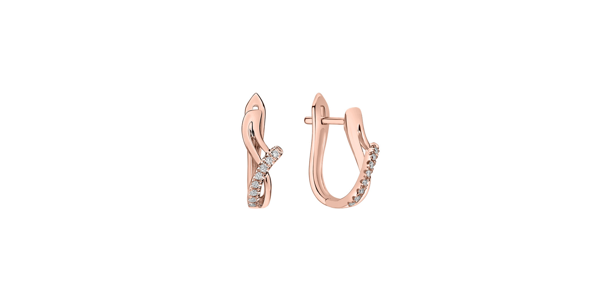 Diamond earrings Elegant Line