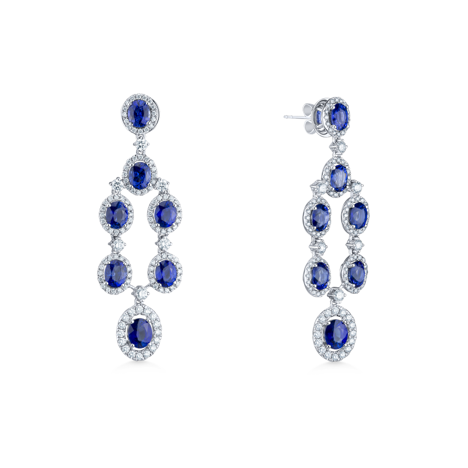 Diamond earrings and Sapphire Mephisto Symphony