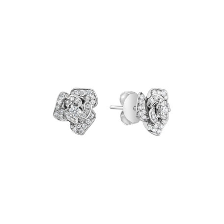 Diamond earrings Radiant Flower